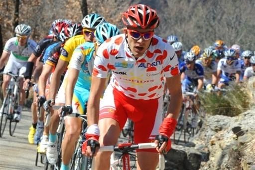Amael Moinard (Cofidis) leads the bunch.