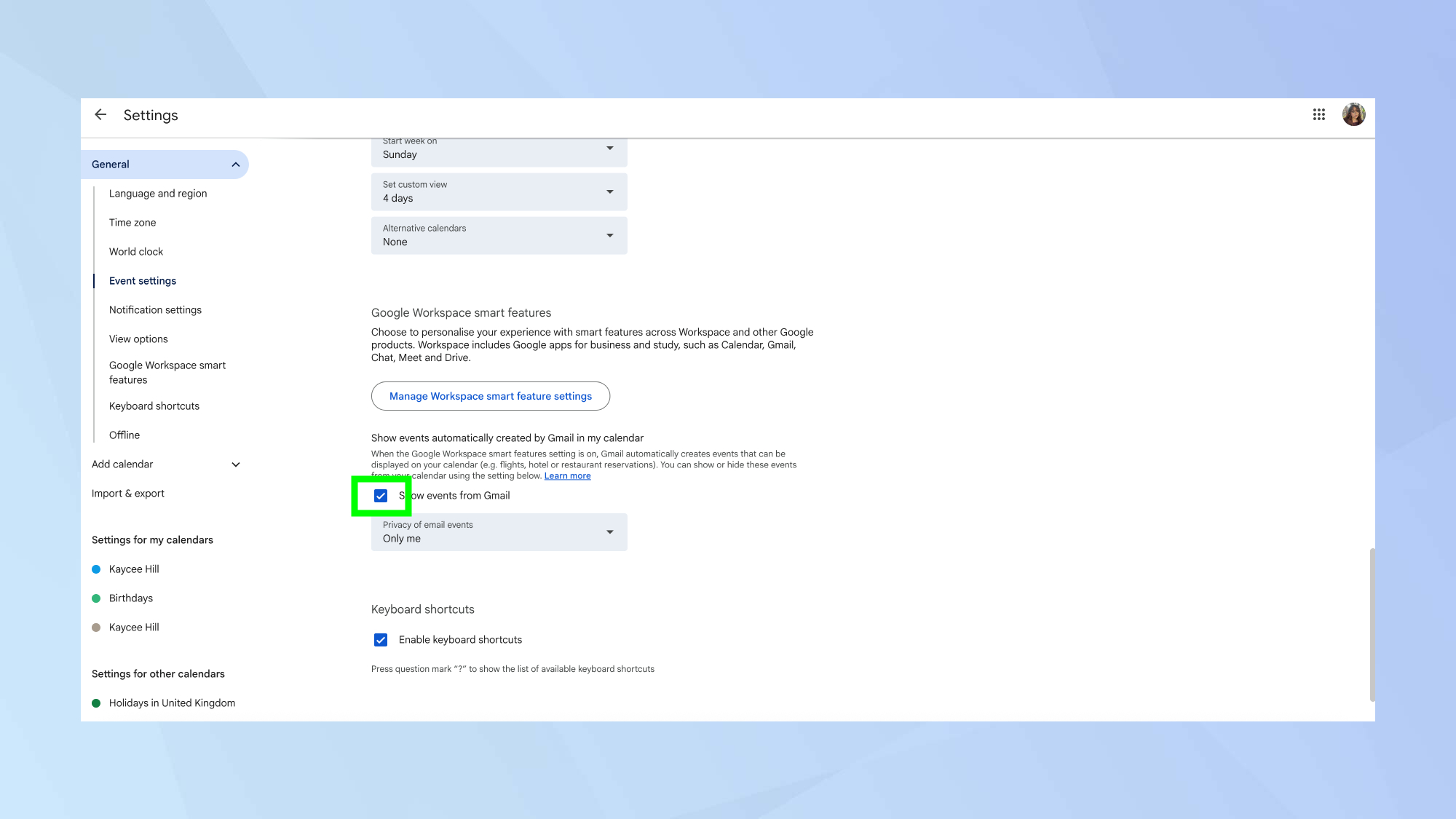 Connect Gmail with Google Calendar