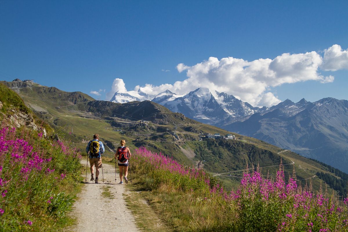 Hikers in Verbier