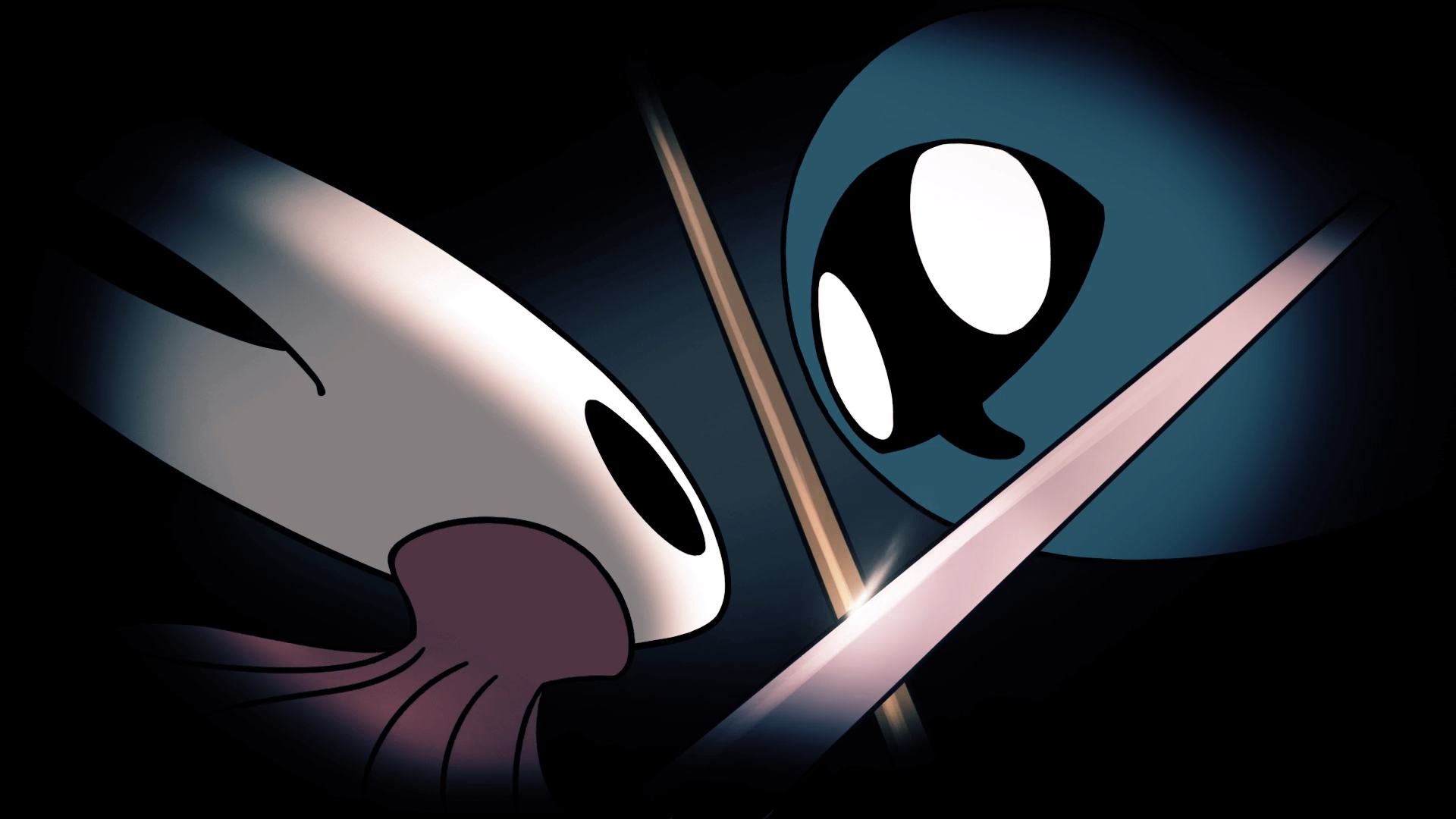 Hornet clashes with the pinstress in Hollow Knight: Silksong in a training cutscene