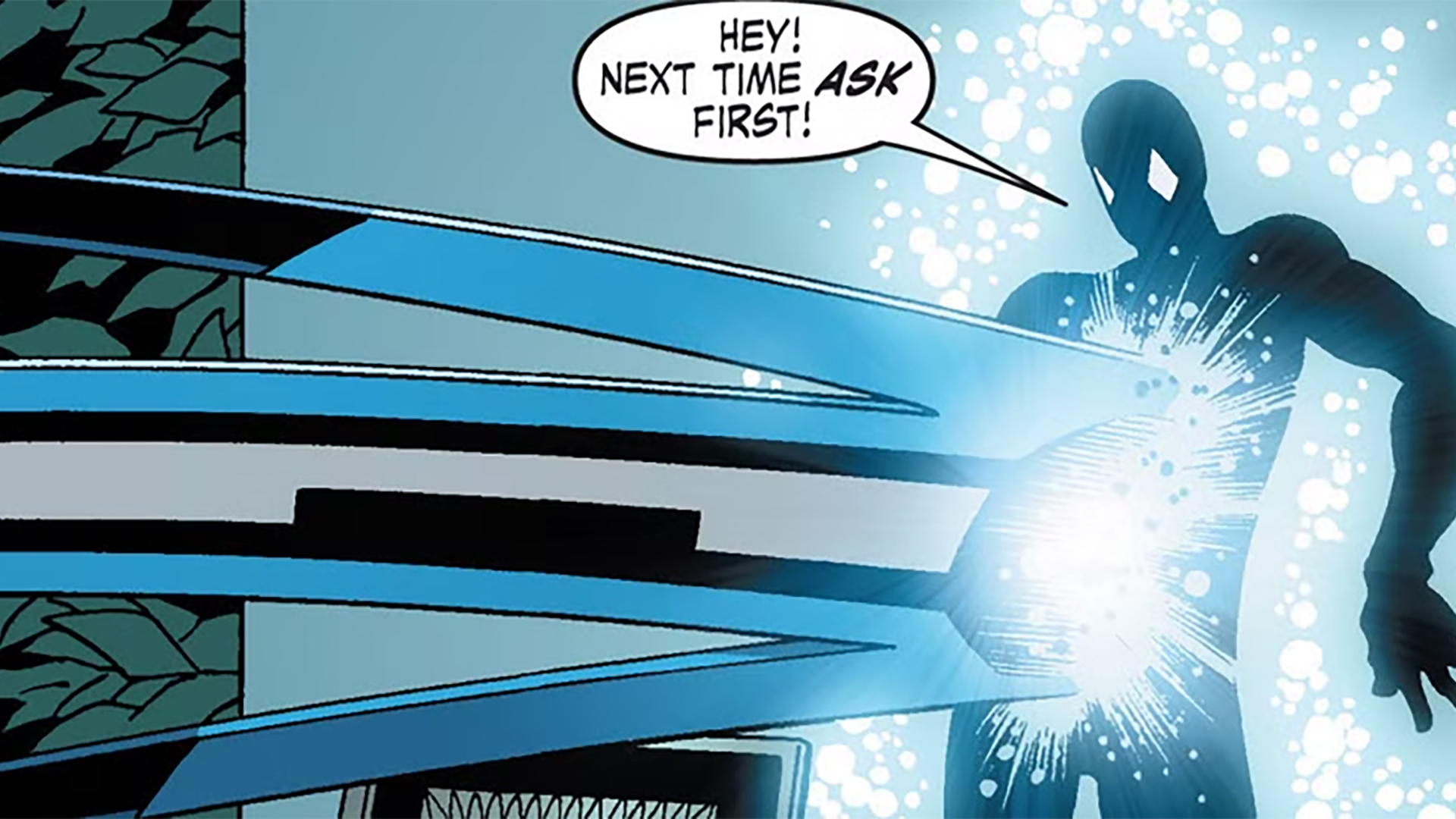 Flatman jumping through Doorman's body