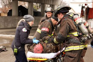 A firefighter is down in Chicago Fire Season 12 premiere