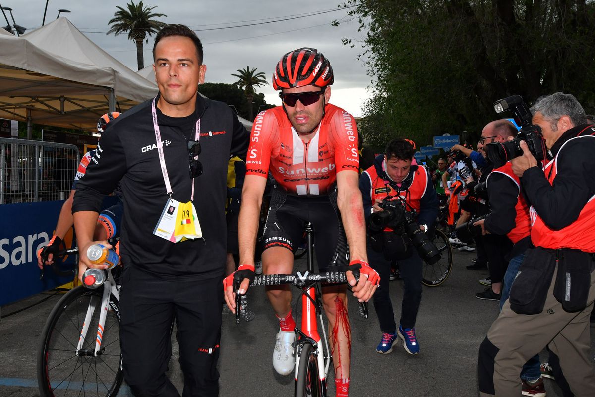 Tom Dumoulin (Sunweb) lost four minutes on stage 4 of the Giro d'Italia