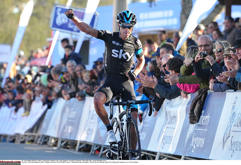 Richie Porte (Team Sky) wins stage 4 at Volta ao Algarve