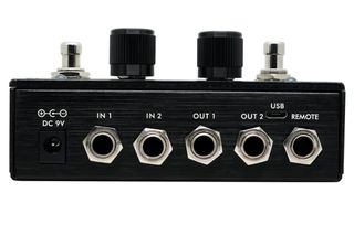 The Infinity 2 has inputs for mono or stereo instruments and line-level signals, with stereo outputs that can be configured for a blended signal or discrete wet/dry where one channel has your pass-through signal and the other the loop.