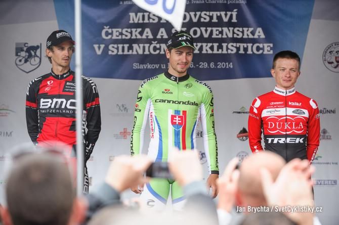 The Slovak podium: Peter Velits, Peter Sagan and Martin Mahdar