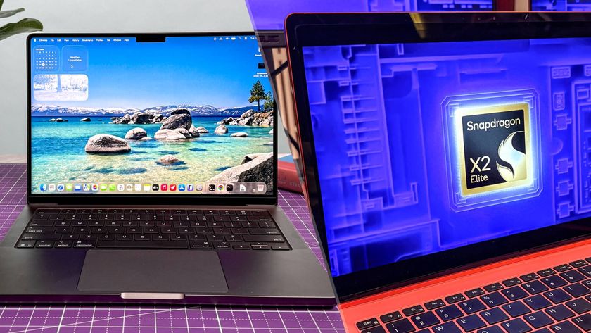Apple M5 MacBook Pro split with Snapdragon X2 Elite Extreme chip on laptop