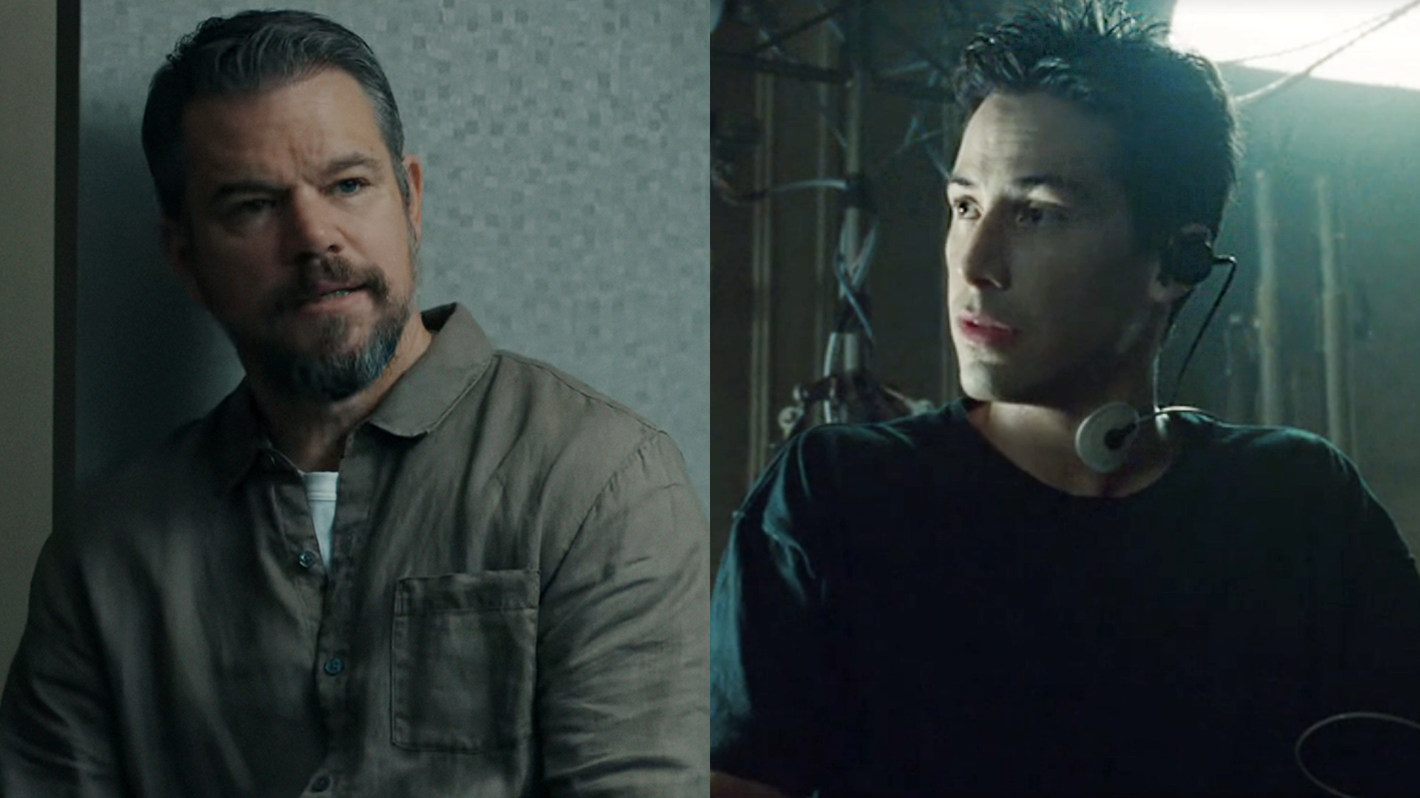 Matt Damon stars in the Netflix hit The Rip (2026), Keanu Reeves in his groundbreaking role of Neo in The Matrix (1999).