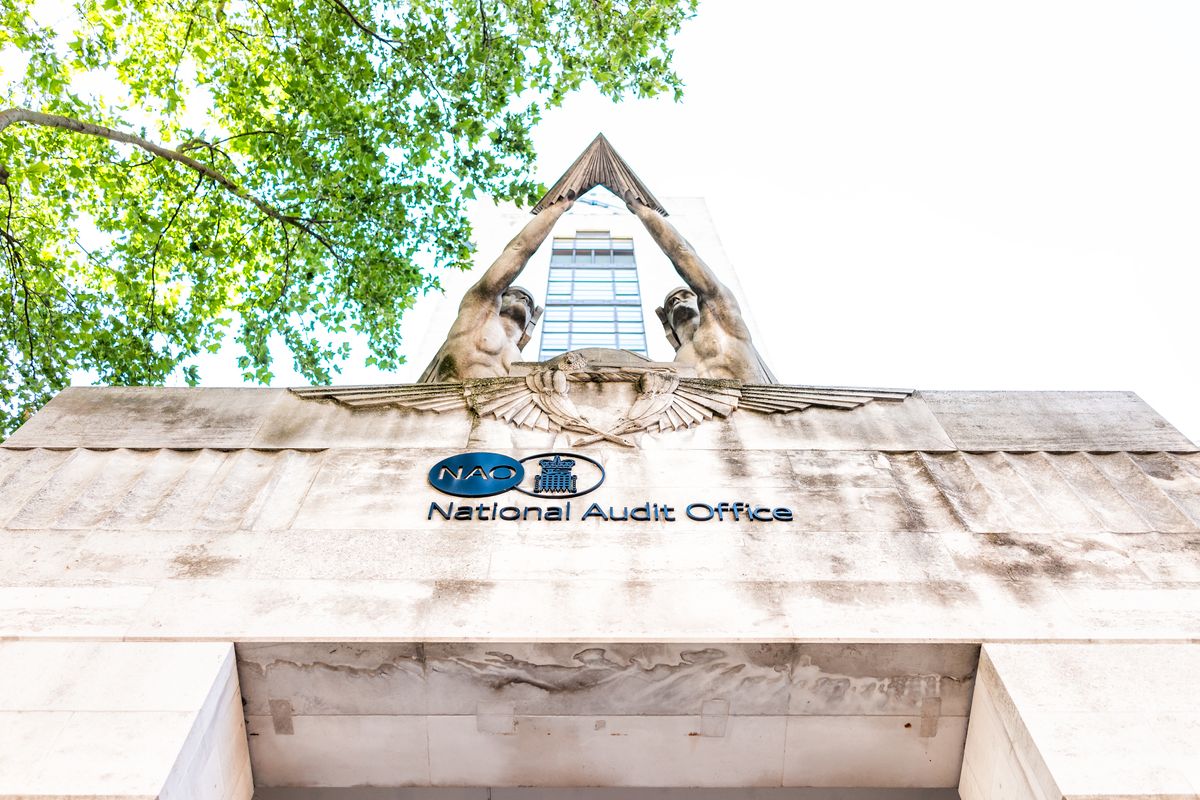 The outside of the National Audit Office building in London