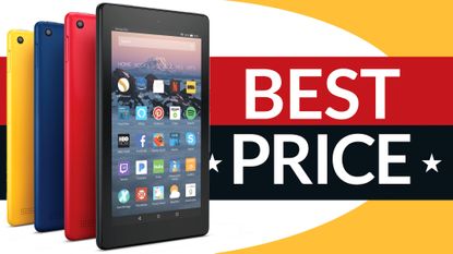 Amazon Fire 7 tablets in various colours