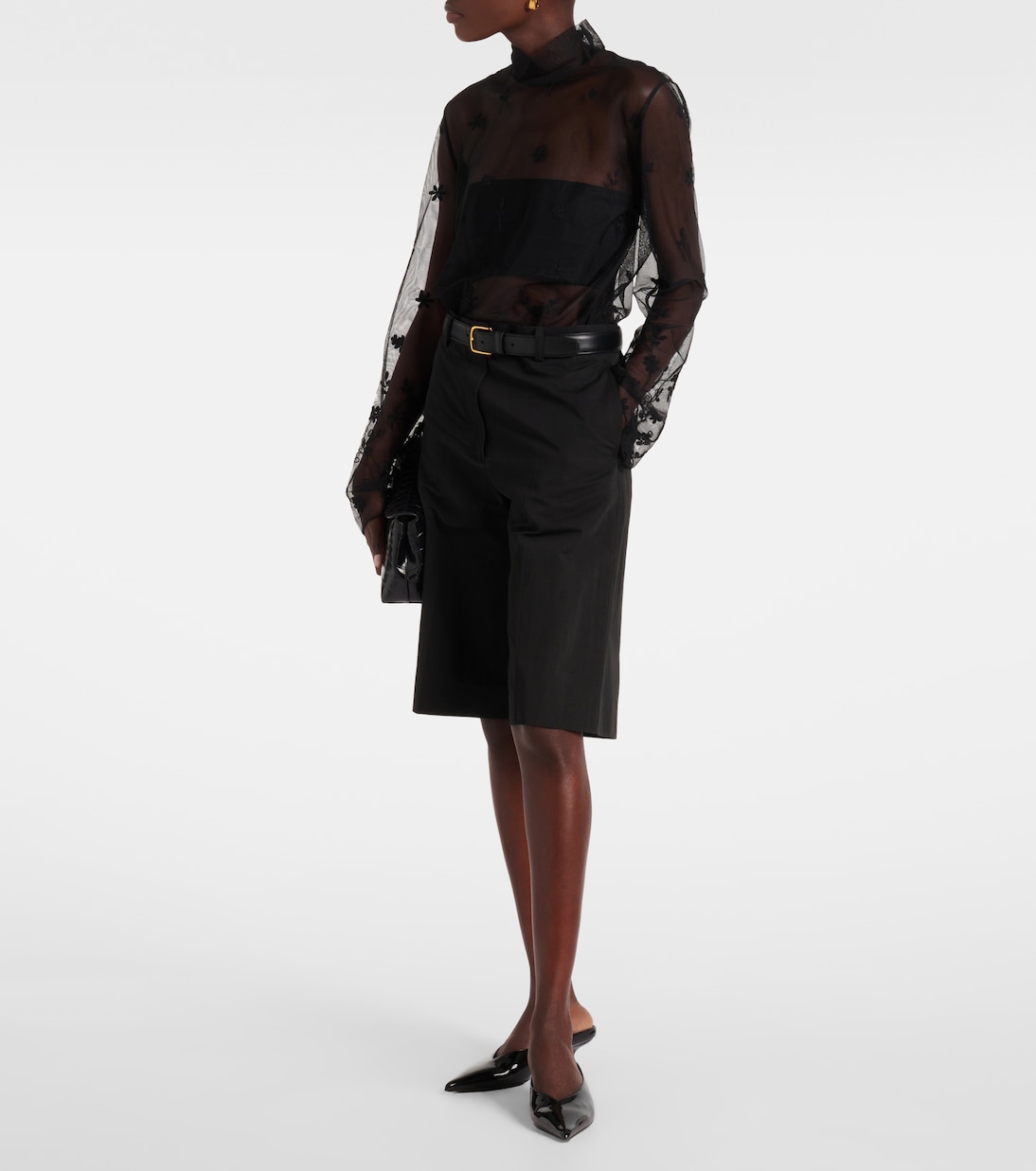 Cotton and Linen Bermuda Shorts
