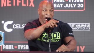Mike Tyson during a press conference