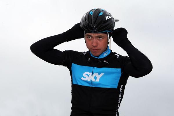 Edvald Boasson Hagen (Sky) well wrapped up for a chilly start to Tirreno-Adriatico