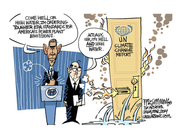 Obama cartoon epa climate change