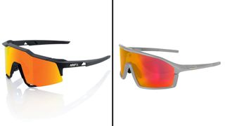Image shows 100% sunglasses and Endura sunglasses