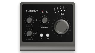 The top panel of an Audient iD4 MKII audio interface