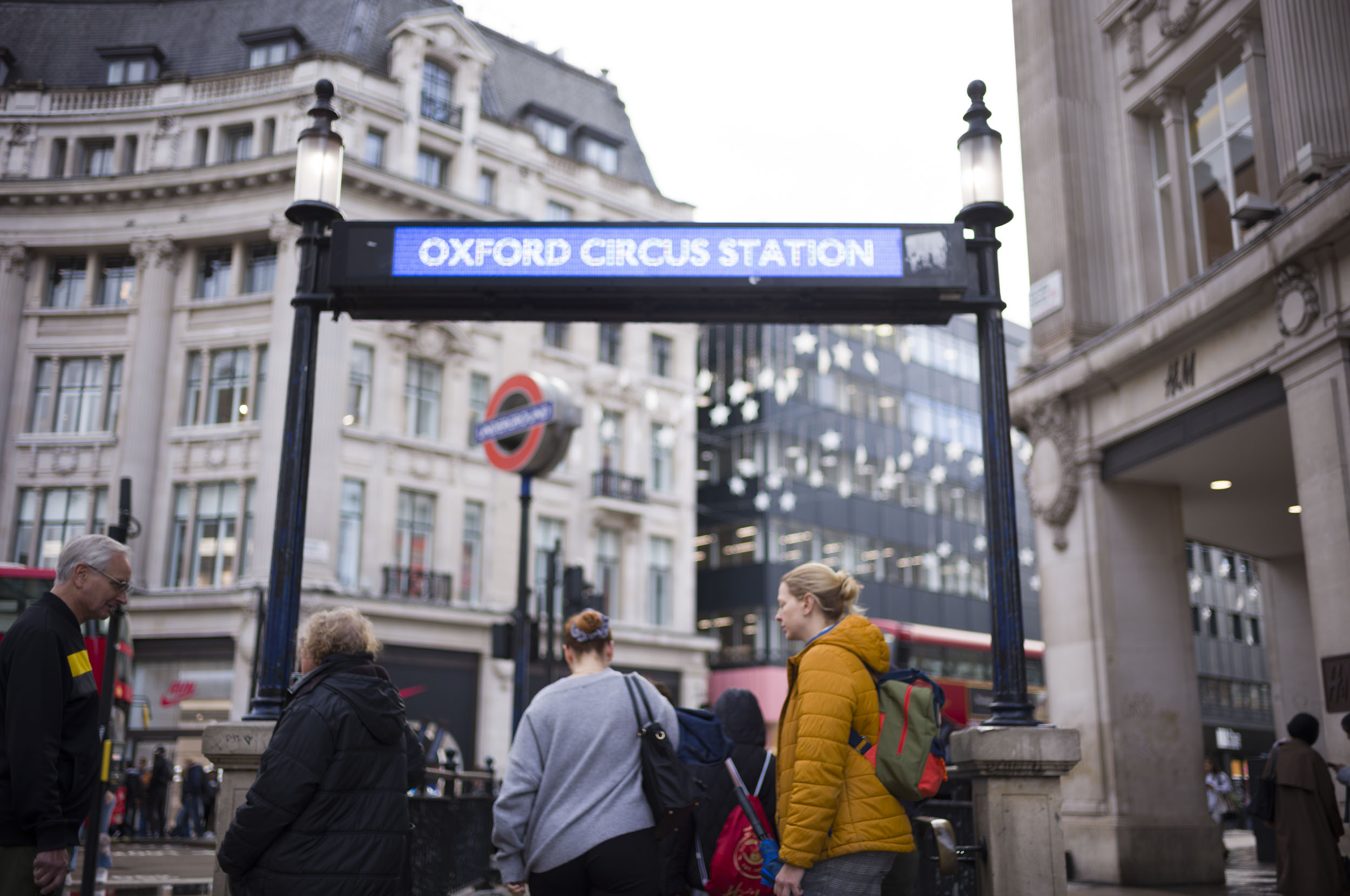 Leica M EV1 sample gallery: busy Oxford Circus underground station entrance