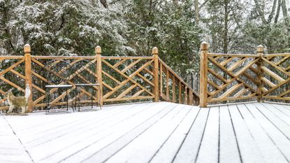 Snowy decking