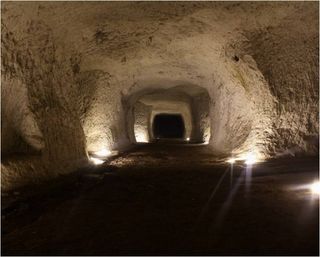 Ancient Romans quarried rock to build their city, which later expanded over the tunnels.