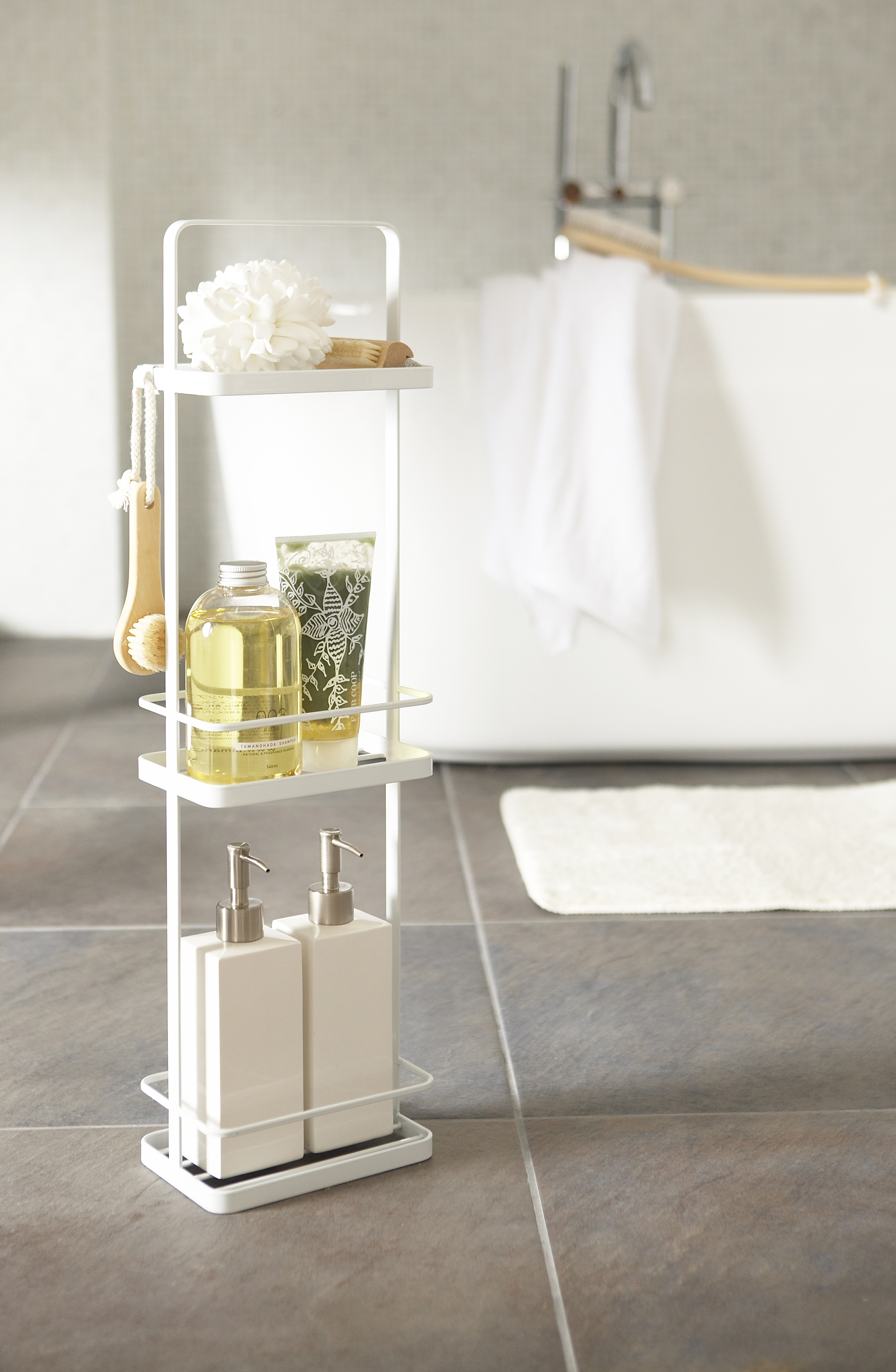 Slimline freestanding bathroom storage