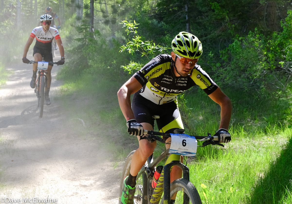 Riders battled dust on parts of the course