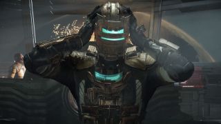 Isaac Clarke suits up in Dead Space