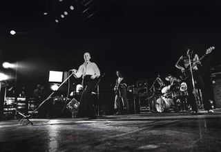 David Bowie performs on stage on the Thin White Duke (On Stage) tour, Ahoy, Rotterdam, Netherlands, 13th May 1976.