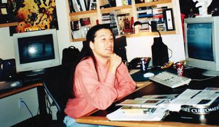 John Romero in his office in the Chase Tower.