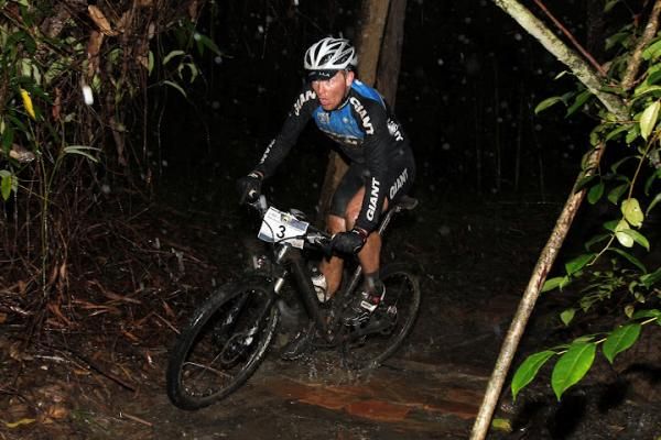 Josh Carlson leads the elite men's race