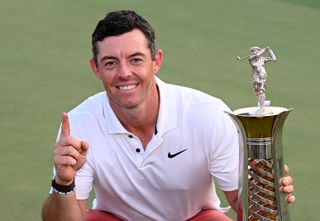 Rory McIlroy with the Harry Vardon trophy after winning the Race To Dubai