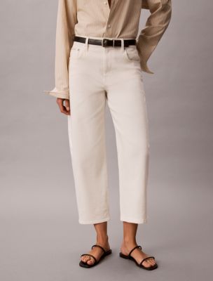 Barrel Leg Cropped Pants