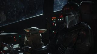 The Mandalorian and Baby Yoda/The Child in Episode 4