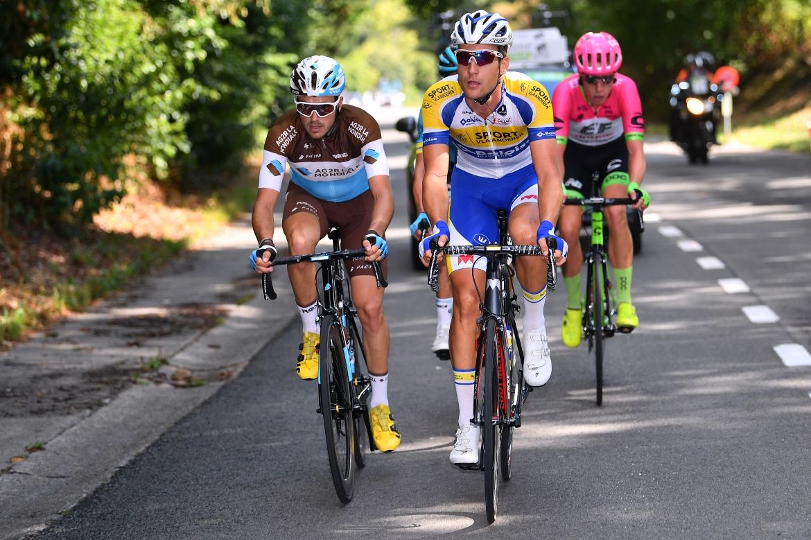 Jonas Rickaert (Topsport Vlaanderen) leads the breakaway