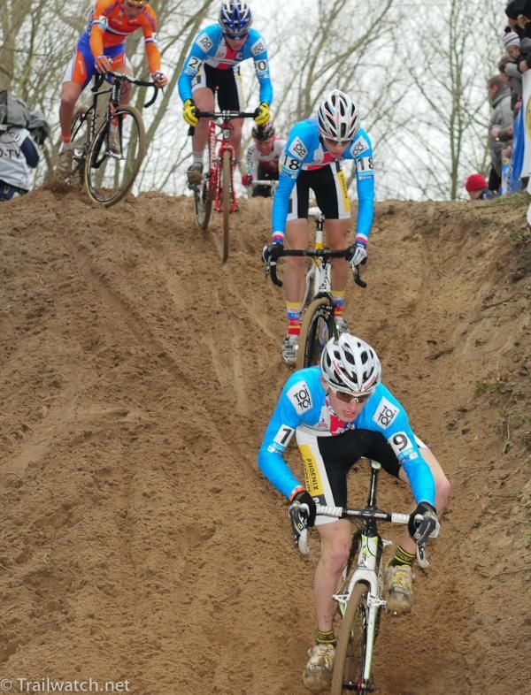 Tomas Paprstka (Czech Republic) trying to stay upright
