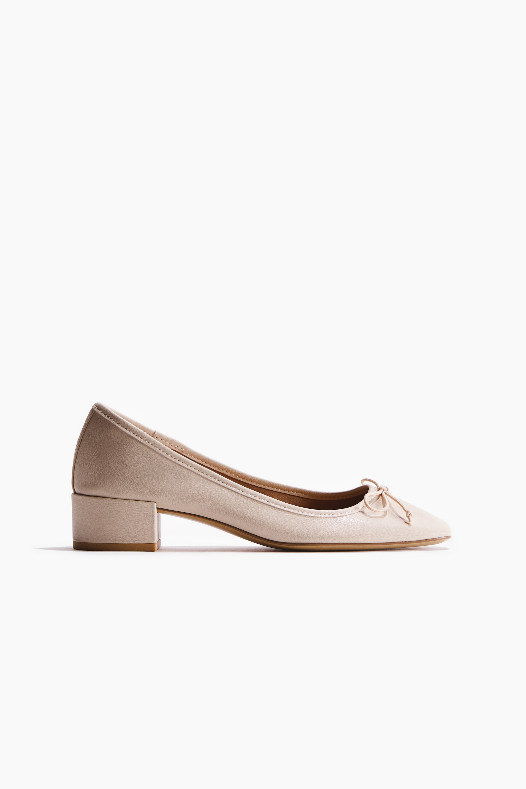 Block-Heeled Court Shoes
