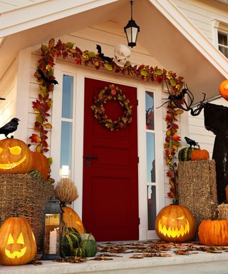 Halloween Porch Décor - Witches Hats, Floating Candles and Skeletons - Life  Stylishly