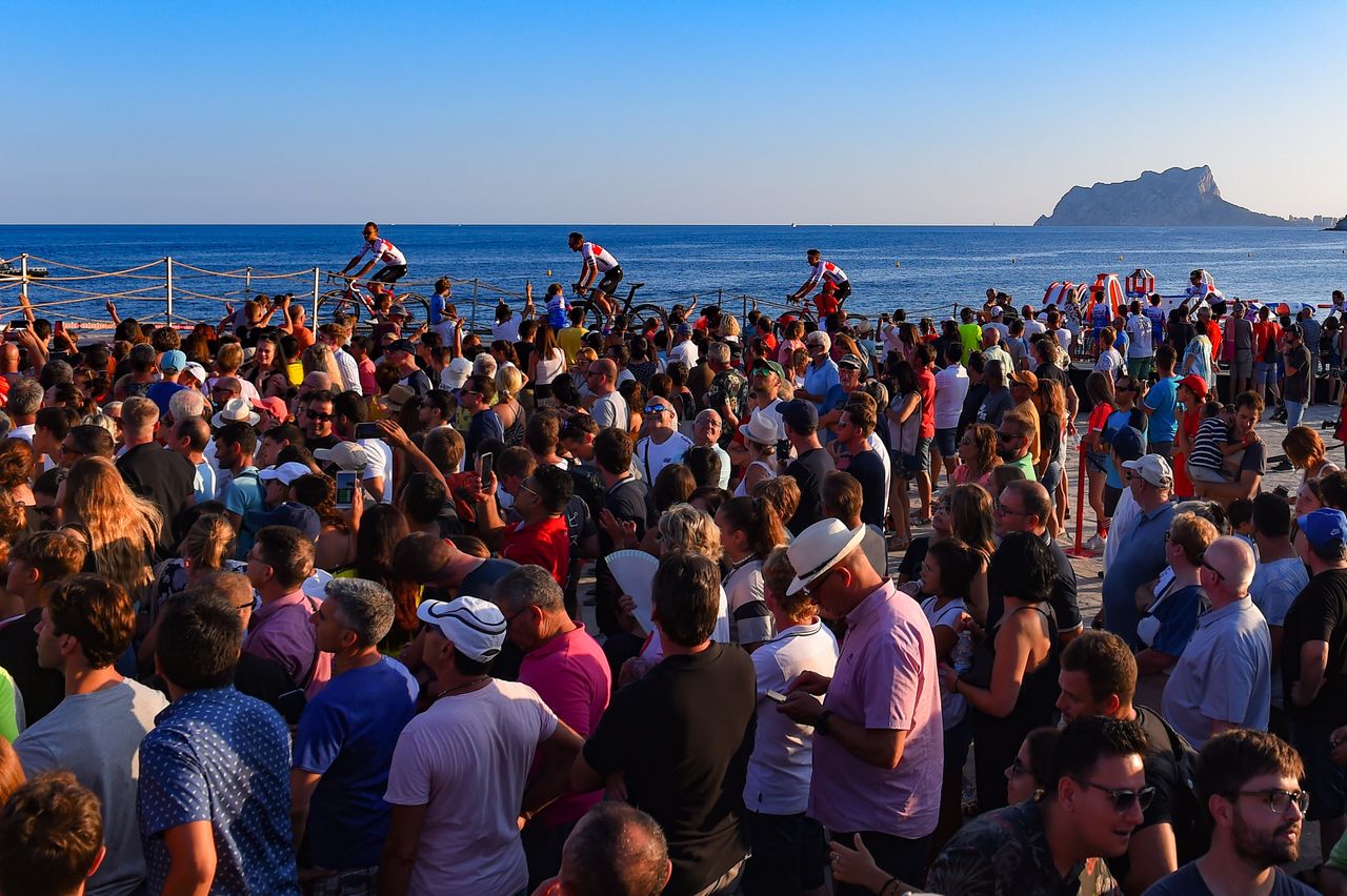 The team presentation was held at sunset overlooking the Mediterranean Sea