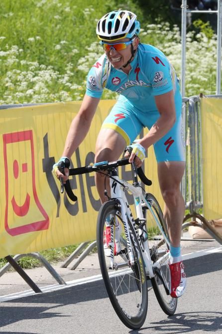 Maxim Iglinskiy (Astana) en route to victory in stage 4 at the Tour of Belgium