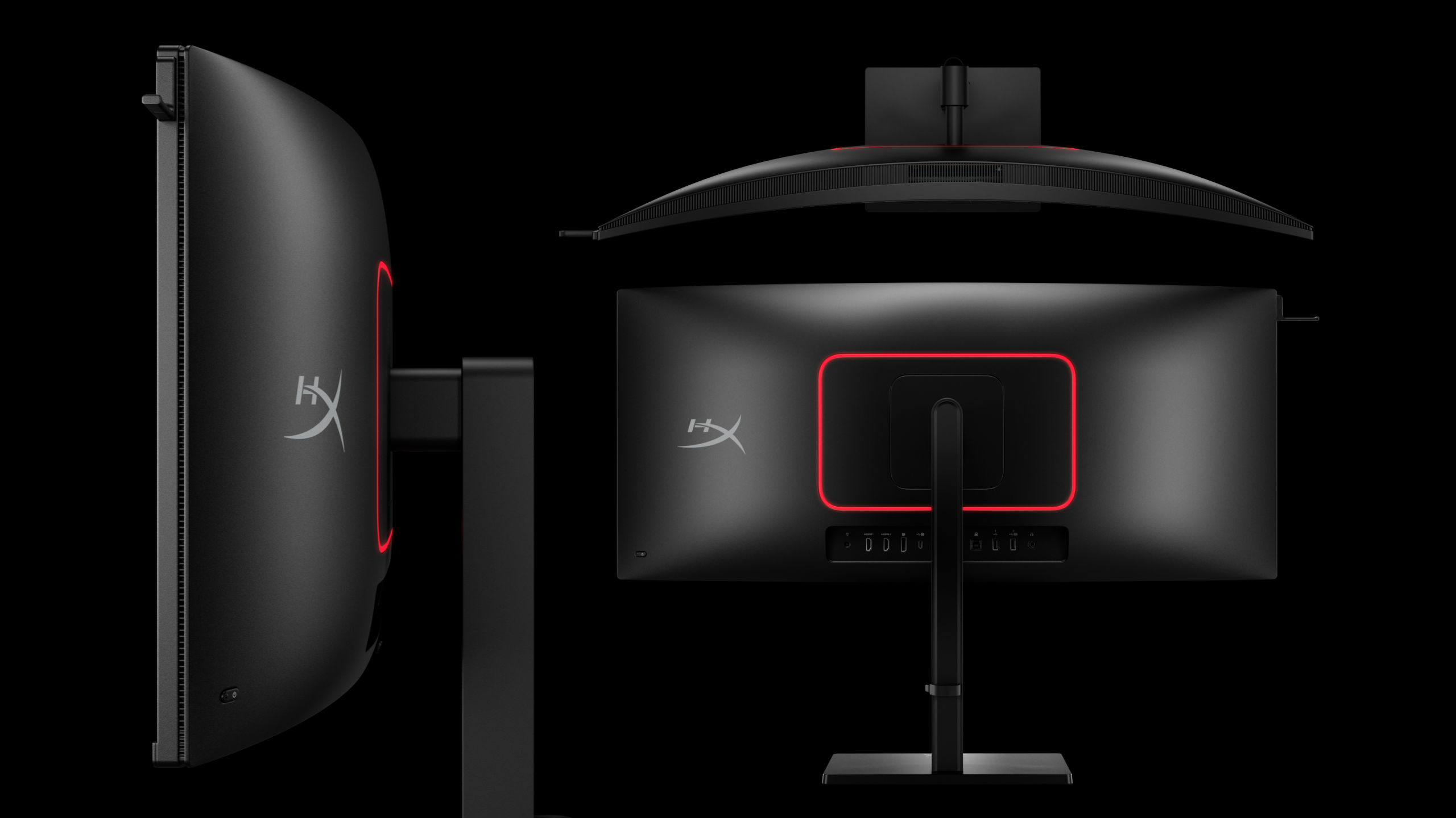 Render of the HyperX OMEN OLED 34 (G1) gaming monitor.