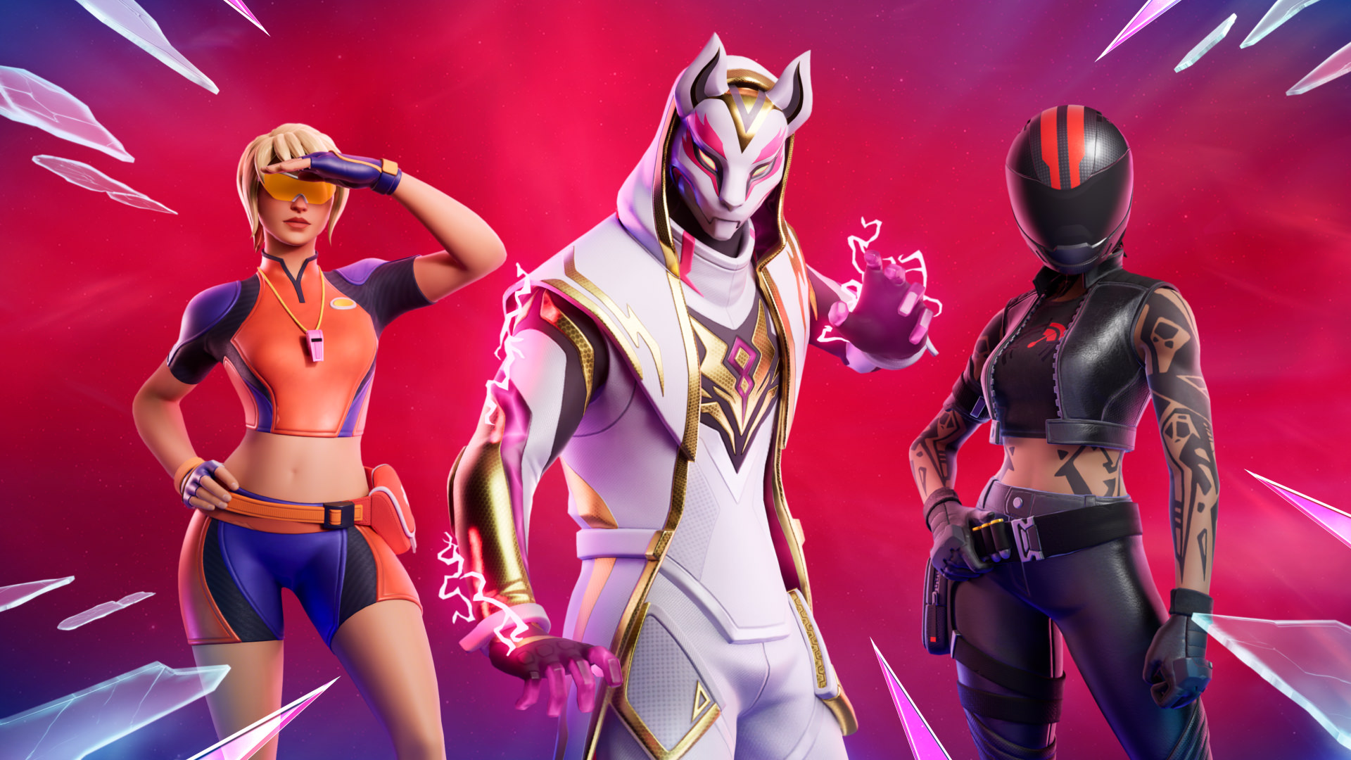 Fortnite OG skins pose side by side
