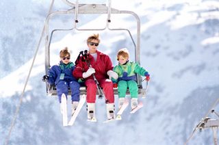 Princess Diana taught her children how to ski