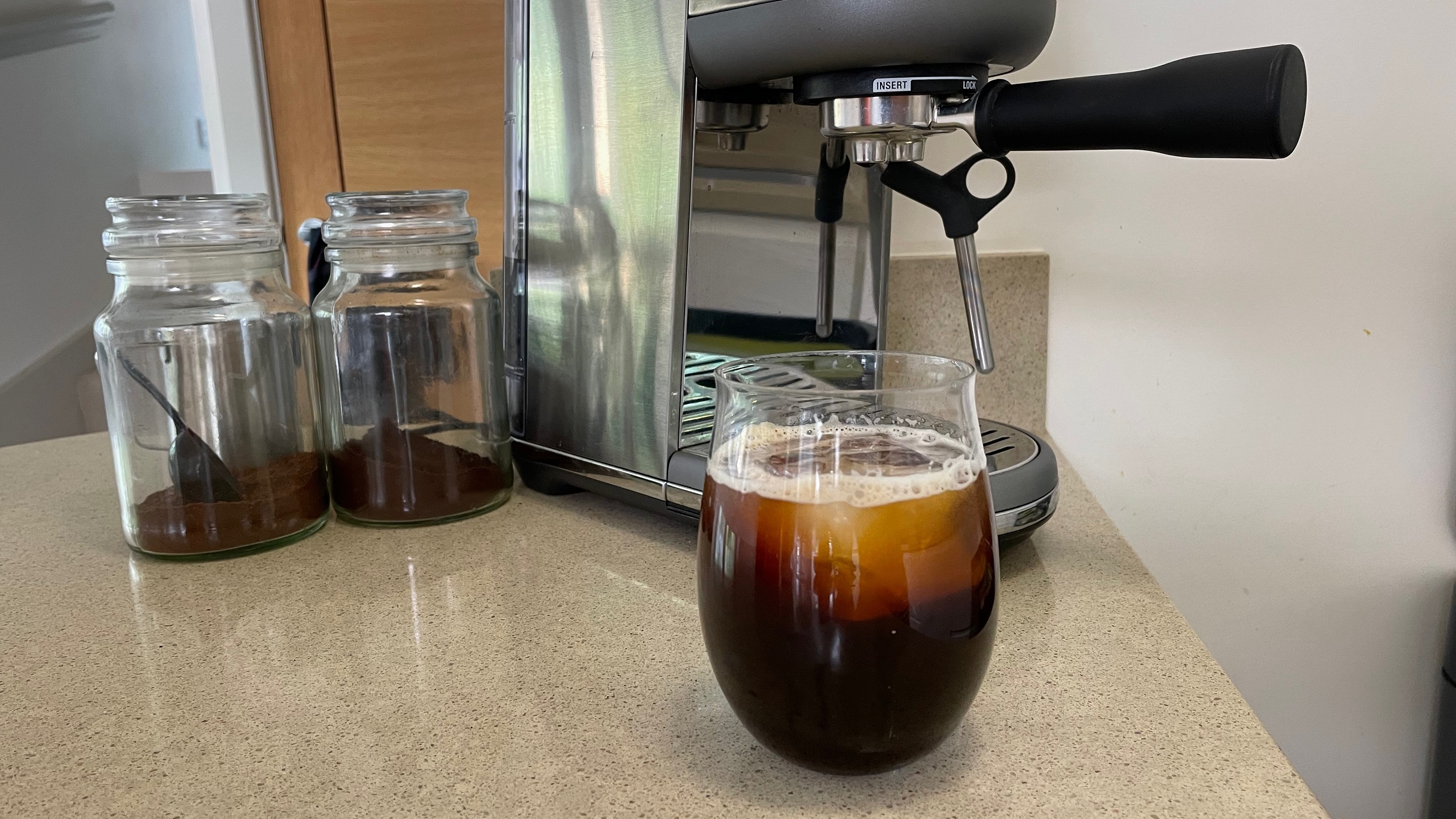 how to make an iced americano coffee for drinking or coffee ice cubes