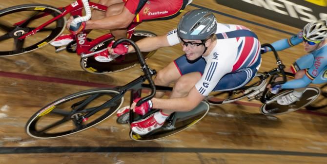 Great Britain's Jonathan Dibben in the Omnium Points race