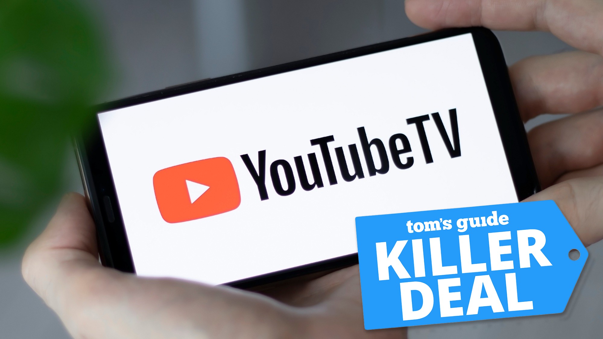 YouTube TV logo on a phone