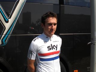 Geraint Thomas in the British national champs jersey