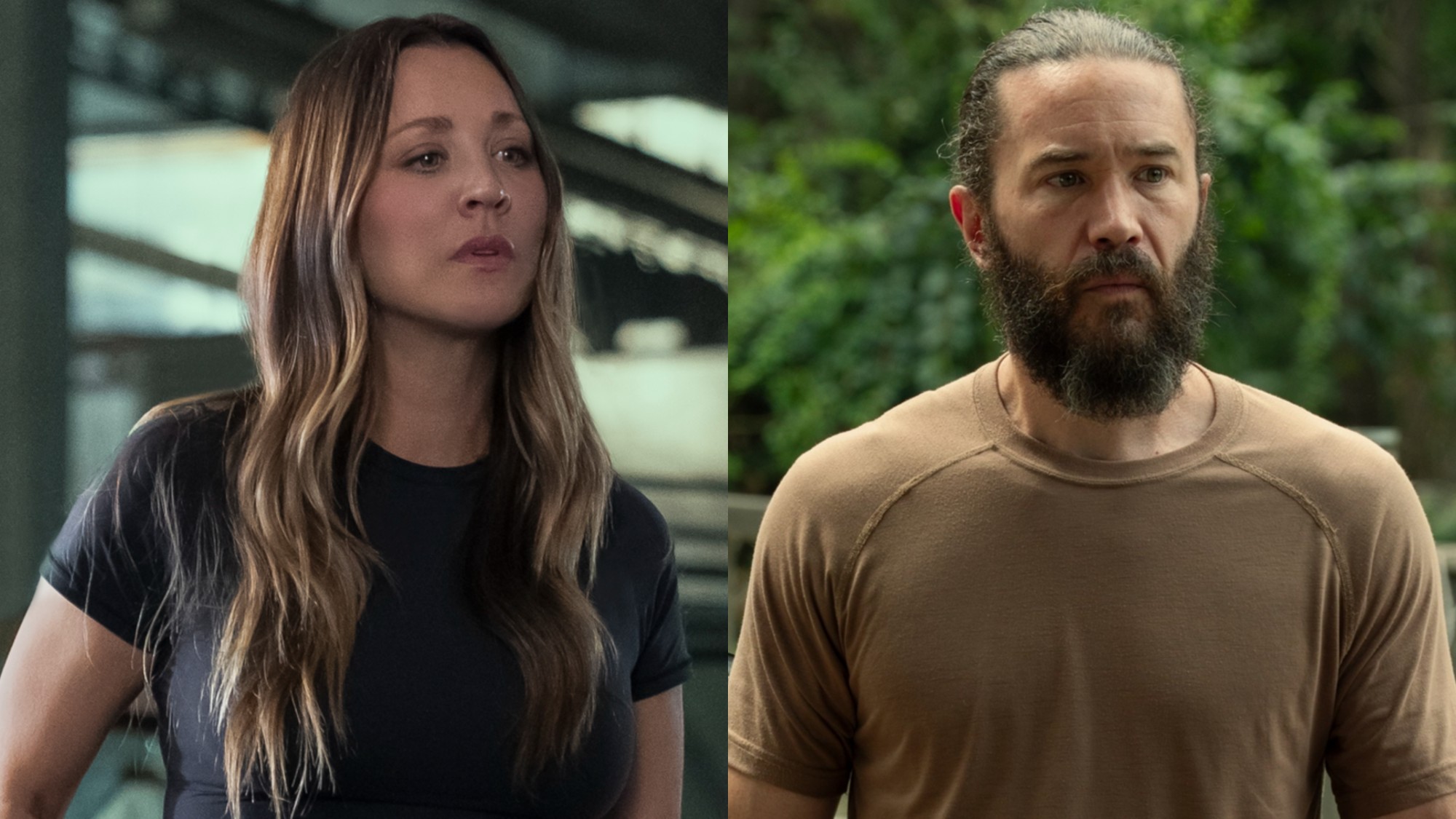 From L to R: Kaley Cuoco in Stuart Fails to Save the Universe, Tom Pelphrey in Task.
