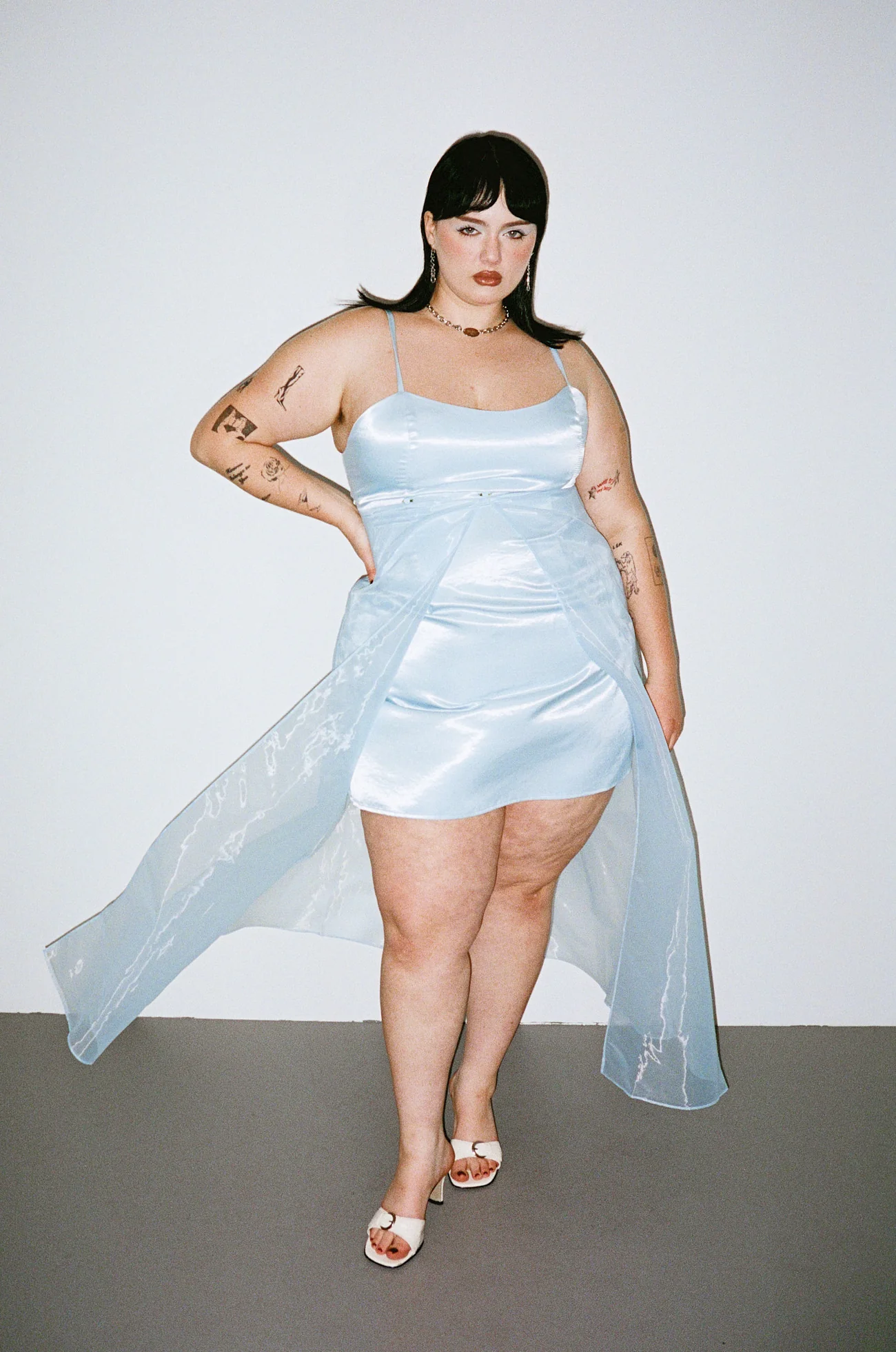 Fashion Brand Company, Prom Dress Baby Blue Satin