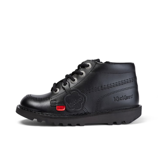 Kickers Junior Unisex Kick Hi Zip Leather Black