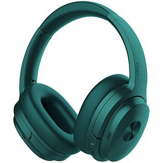 COWIN SE7 Active Noise Cancelling Headphones Bluetooth Headphones Wireless Headphones Over Ear with Microphone/Aptx, Comfortable Protein Earpads, 50 Hours Playtime for Travel/Work, Dark Green