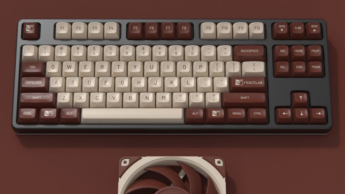 Noctua MT3 drop keycap base set. with Noctua brown fan for reference